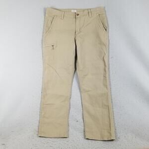 Weatherproof Vintage Pants Mens 38x32 Khaki Relaxed Fit Stretch Chino Zip Pocket